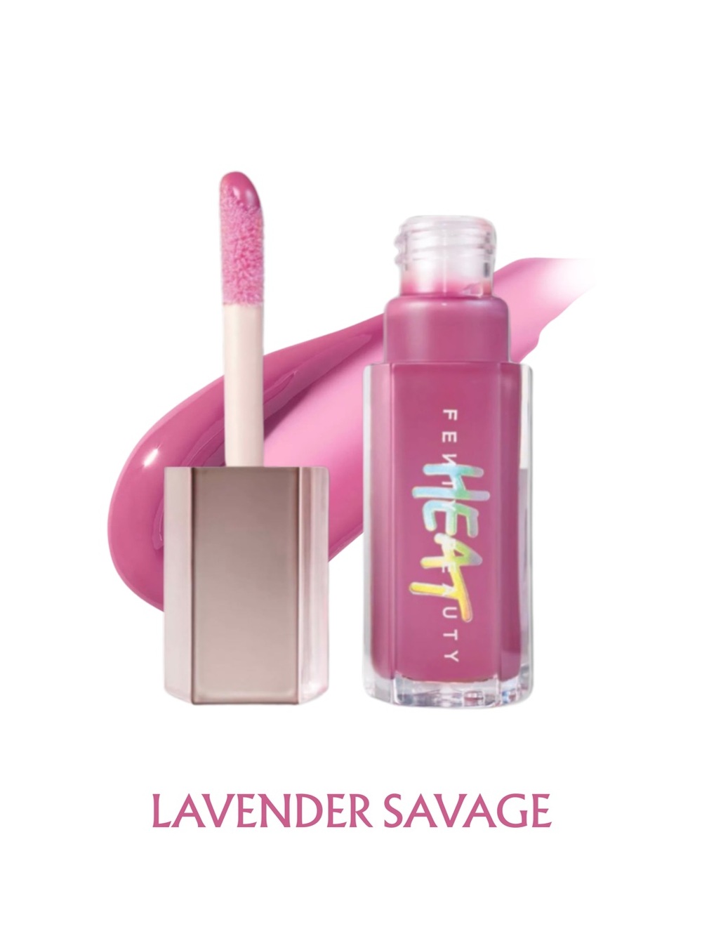 FENTY BEAUTY Gloss Bomb Heat Luminizer + Plumper in Lavender Savage - .30 oz NIB